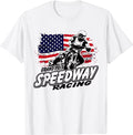 Bikergod Motorcycle Speedway Racing American Flag T-shirt, Crew-neck Sweatshirt, Hoodie, Tank Top, V-neck T-shirt Design 2D Full Printed Sizes S - 5XL - NABI333