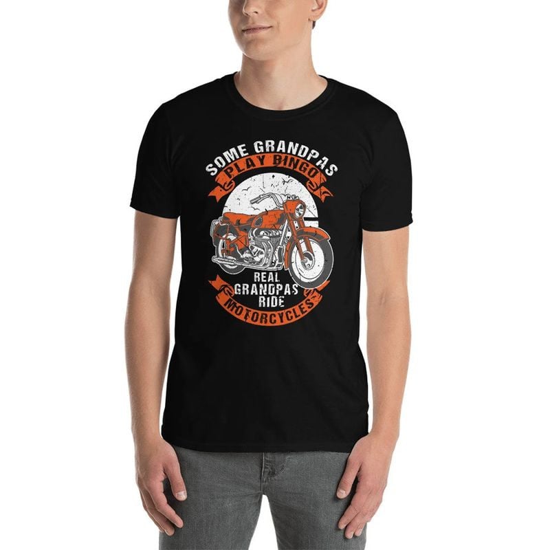 Bikergod Motorcycle Real Grandpas Ride Motorcycles T-shirt, Crew-neck Sweatshirt, Hoodie, Tank Top, V-neck T-shirt Design 2D Full Printed Sizes S - 5XL - NABI309