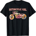 Bikergod Motorcycle Girl T-shirt, Crew-neck Sweatshirt, Hoodie, Tank Top, V-neck T-shirt Design 2D Full Printed Sizes S - 5XL - NABI332