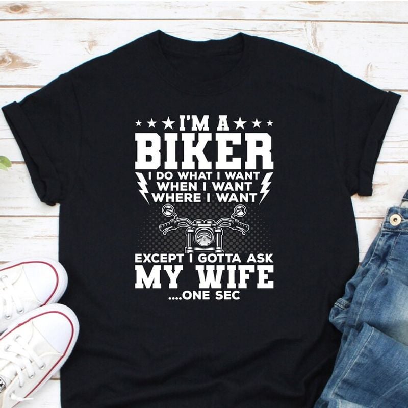 Bikergod Motorcycle I?m A Biker T-shirt, Crew-neck Sweatshirt, Hoodie, Tank Top, V-neck T-shirt Design 2D Full Printed Sizes S - 5XL - NABI326
