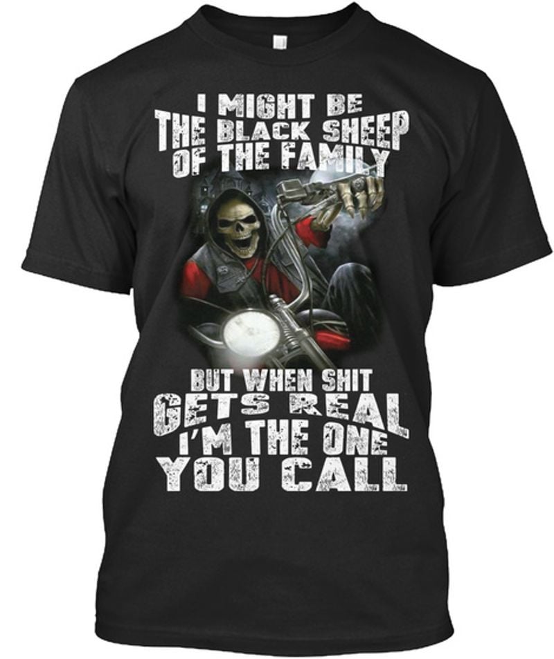 Bikergod Motorcycle I Might Be Black Sheep T-shirt, Crew-neck Sweatshirt, Hoodie, Tank Top, V-neck T-shirt Design 2D Full Printed Sizes S - 5XL - NMAO149