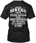 Bikergod Motorcycle Keep Bikers Safe T-shirt, Crew-neck Sweatshirt, Hoodie, Tank Top, V-neck T-shirt Design 2D Full Printed Sizes S - 5XL - NMAO156