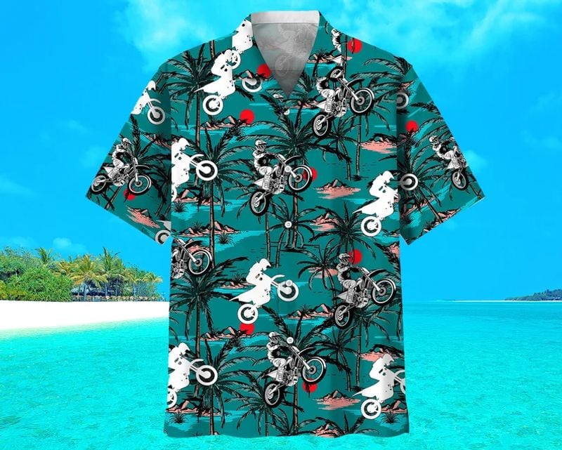 Bikergod Motorcycle Motorbike Racing Palm Tree Beach Hawaii Shirt Design 3D Full Printed Sizes S - 5XL NABI354