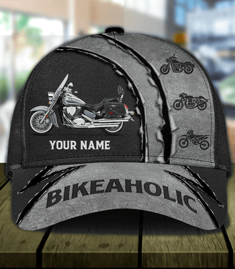 Bikergod Motorcycle Bikeaholic Custom Name Classic Cap NABJ171