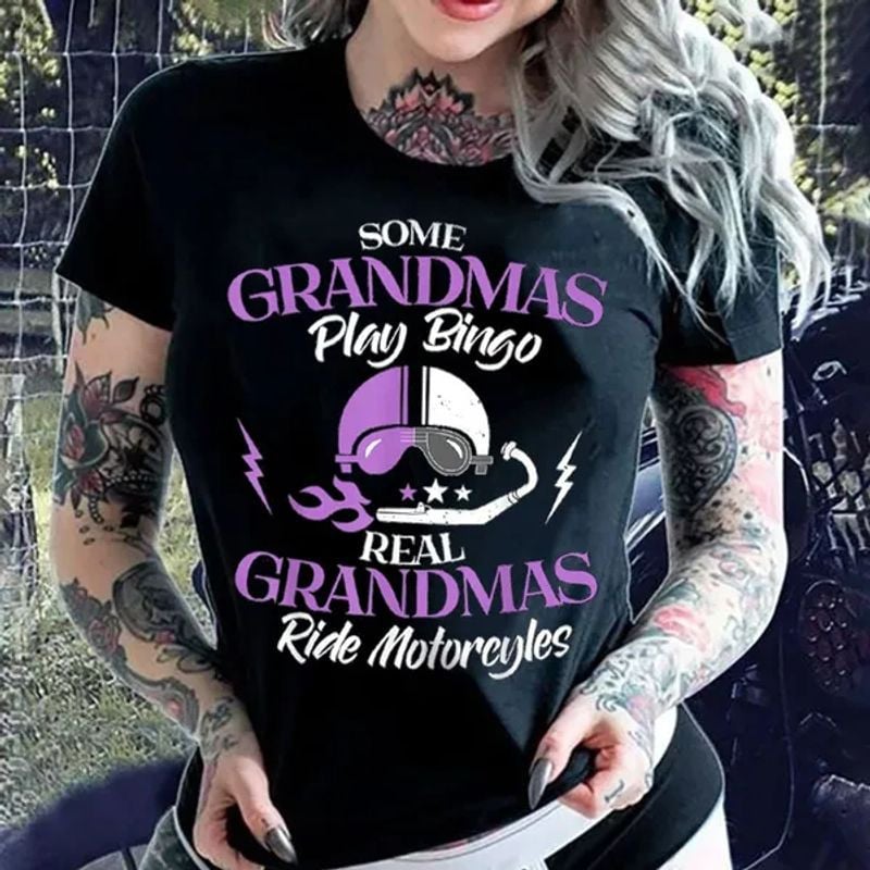 Bikergod Motorcycle Real Grandmas Ride Motorcycles T-shirt, Crew-neck Sweatshirt, Hoodie, Tank Top, V-neck T-shirt Design 2D Full Printed Sizes S - 5XL - NABU204