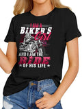 Bikergod Motorcycle I Am A Biker?s Girl I Am Ride Of His Life T-shirt, Crew-neck Sweatshirt, Hoodie, Tank Top, V-neck T-shirt Design 2D Full Printed Sizes S - 5XL - NABE221