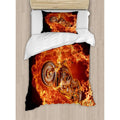 Bikergod Motorcycle Fire Motocross Bedding Set Cover Design 3D - NABT373