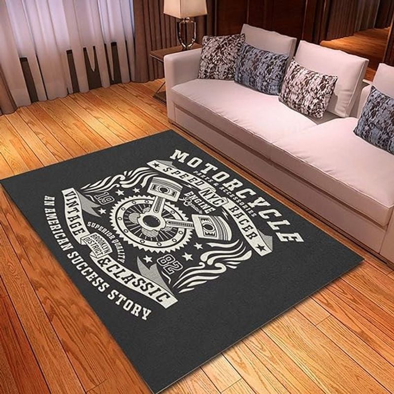Bikergod Motorcycle Vintage and Classic Rug Home Floor Decor NABU220