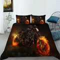 Bikergod Motorcycle Fire And Motorcycle Bedding Set Cover Design 3D - NABT361
