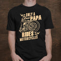 Bikergod Motorcycle Only A Cool Papa Rides Motorcycles T-shirt, Crew-neck Sweatshirt, Hoodie, Tank Top, V-neck T-shirt Design 2D Full Printed Sizes S - 5XL - NABR302