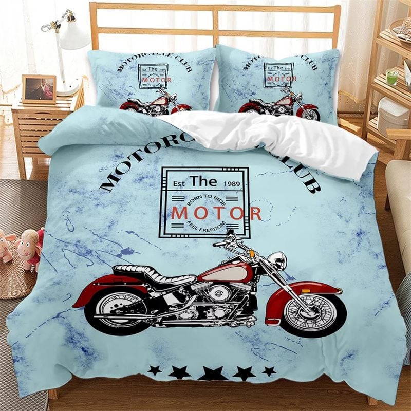 Bikergod Motorcycle Club Bedding Set Cover Design 3D - NABT347