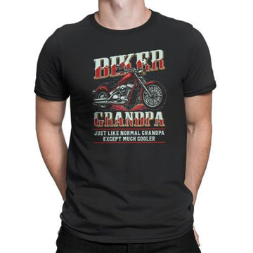 Bikergod Motorcycle I?m A Biker Grandpa T-shirt, Crew-neck Sweatshirt, Hoodie, Tank Top, V-neck T-shirt Design 2D Full Printed Sizes S - 5XL - NABE223