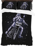 Bikergod Motorcycle Motorbike Galaxy Bedding Set Cover Design 3D - NABL344