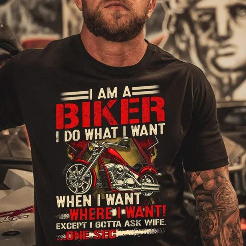 Bikergod Motorcycle I Am A Biker I Do What I Want T-shirt, Crew-neck Sweatshirt, Hoodie, Tank Top, V-neck T-shirt Design 2D Full Printed Sizes S - 5XL - NABU210