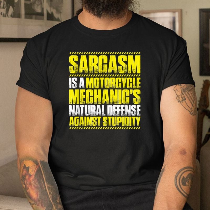 Bikergod Motorcycle Sarcasm Is A Motorcycle T-shirt, Crew-neck Sweatshirt, Hoodie, Tank Top, V-neck T-shirt Design 2D Full Printed Sizes S - 5XL - NABR292