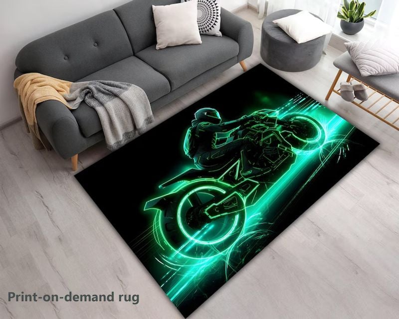 Bikergod Motorcycle Race Motorcycle Rug Home Floor Decor NABU227