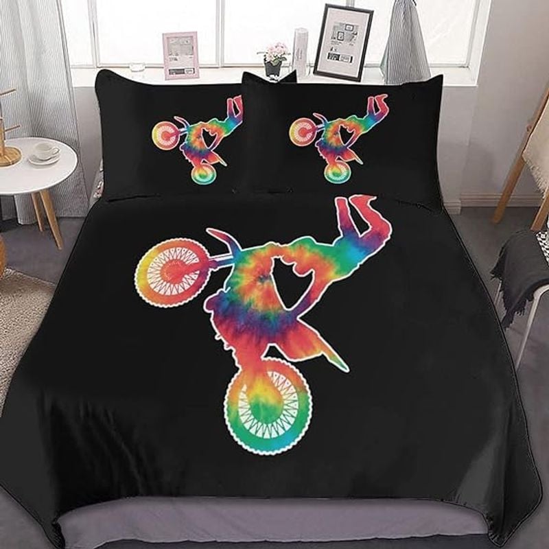 Bikergod Motorcycle Motocross Dirt Bike Bedding Set Cover Design 3D - NABY247