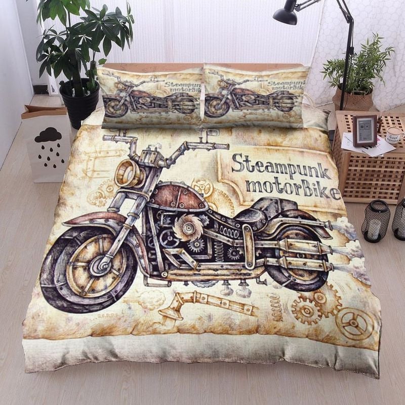 Bikergod Motorcycle Motorbike Bedding Set Cover Design 3D - NABL332