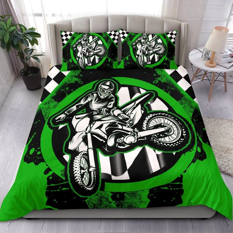 Bikergod Motorcycle Motocross Riders Bedding Set Cover Design 3D - NABT413