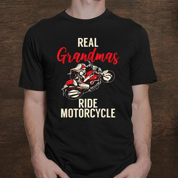 Bikergod Motorcycle Real Grandmas Ride Motorcycle T-shirt, Crew-neck Sweatshirt, Hoodie, Tank Top, V-neck T-shirt Design 2D Full Printed Sizes S - 5XL - NABR304