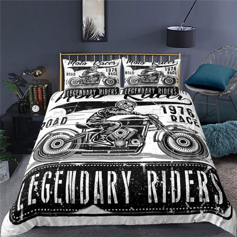 Bikergod Motorcycle Motocross Legendary Riders Bedding Set Cover Design 3D - NABT327