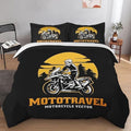 Bikergod Motorcycle Motortravel Bedding Set Cover Design 3D - NABL323