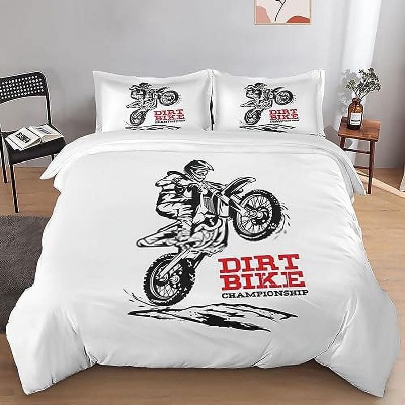 Bikergod Motorcycle Motocross Dirt Bike Championship Bedding Set Cover Design 3D - NABT358