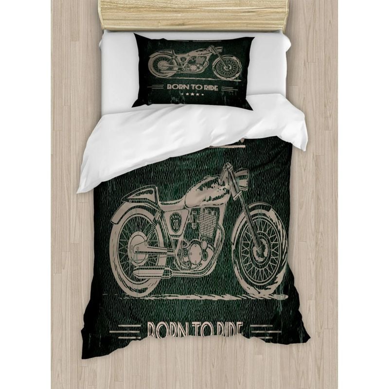 Bikergod Motorcycle Motocross Born To Ride Bedding Set Cover Design 3D - NABT357