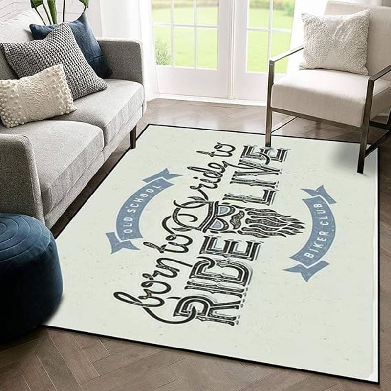 Bikergod Motorcycle Born To Ride Ride To Live Rug Home Floor Decor NABU214