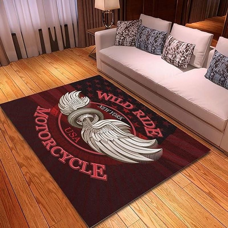 Bikergod Motorcycle Wild Ride Motorcycle America Bike Rug Home Floor Decor NABU217