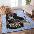 Bikergod Motorcycle Dirt Bike Rug Home Floor Decor NABL339