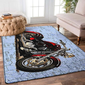 Bikergod Motorcycle Dirt Bike Rug Home Floor Decor NABL339
