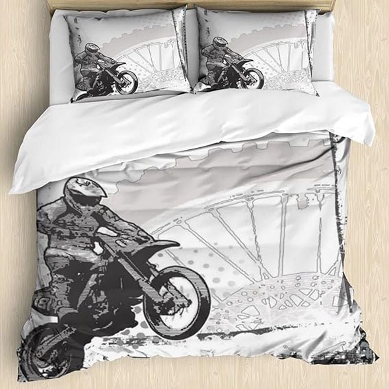 Bikergod Motorcycle Motocross Racer Bedding Set Cover Design 3D - NABY242