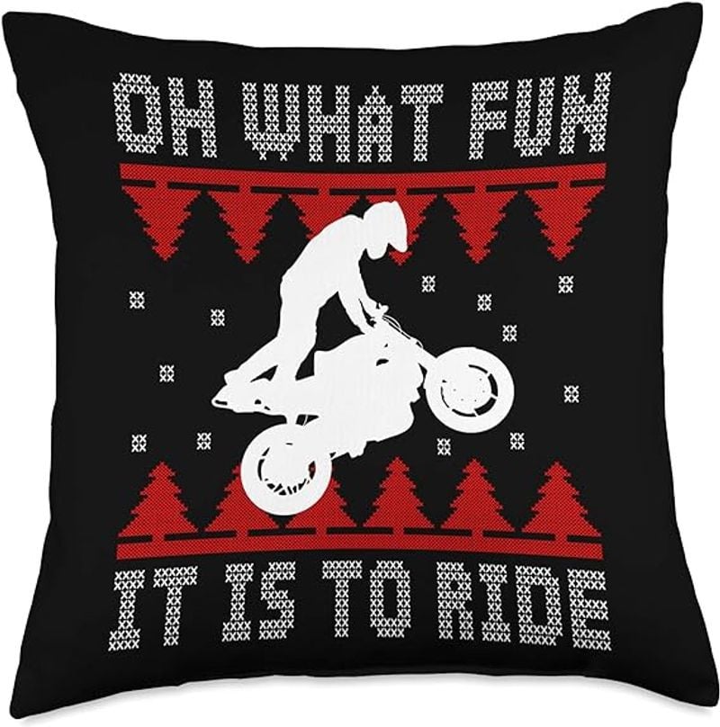 Bikergod Motorcycles Christmas Oh What Fun It Is To Ride Pillow Case Design 3D Full Printed NABE267