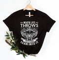 Bikergod Motorcycle When Life Throws You A Curve Lean Into It T-shirt, Crew-neck Sweatshirt, Hoodie, Tank Top, V-neck T-shirt Design 2D Full Printed Sizes S - 5XL - NABK182