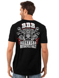 Bikergod Motorcycle BBB BIKES BLUES & BBQ T-shirt, Crew-neck Sweatshirt, Hoodie, Tank Top, V-neck T-shirt Design 2D Full Printed Sizes S - 5XL - NABF287