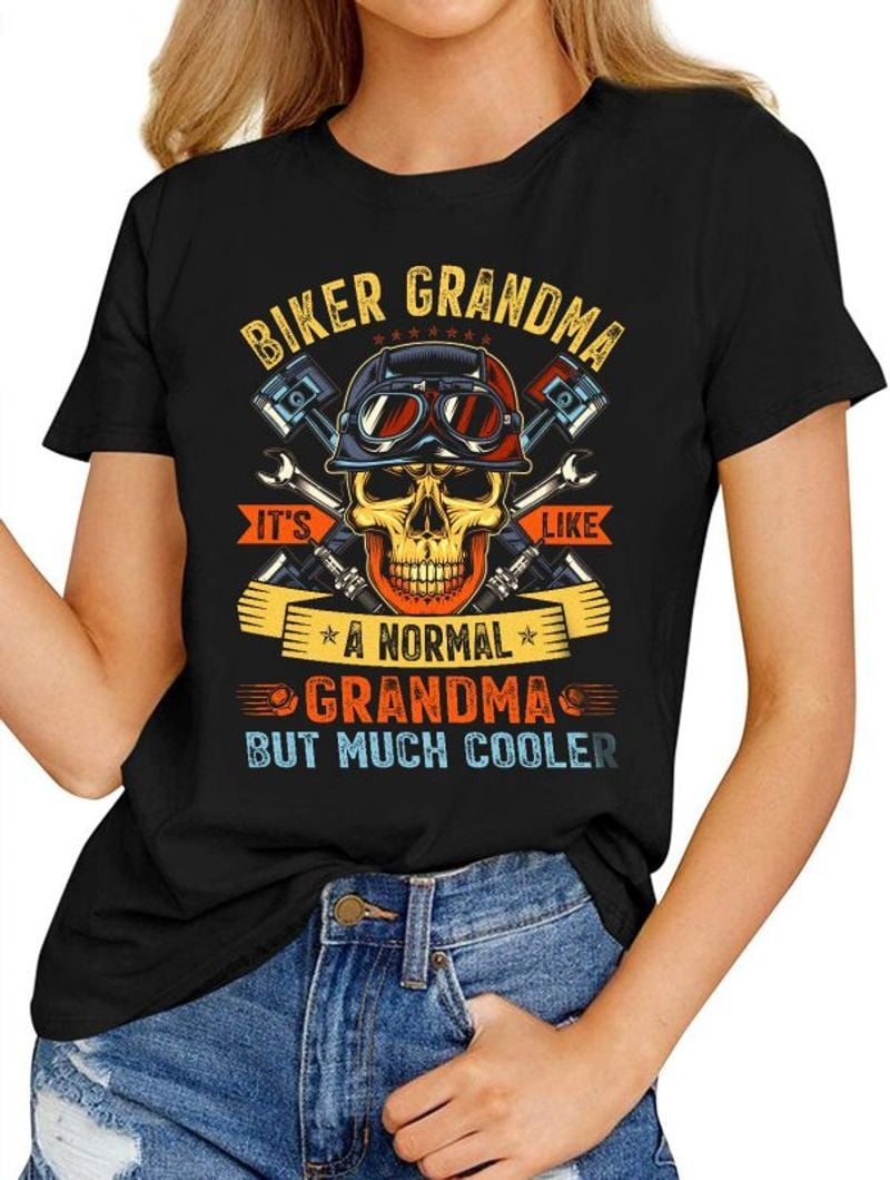 Bikergod Motorcycle Retro Biker Grandma T-shirt, Crew-neck Sweatshirt, Hoodie, Tank Top, V-neck T-shirt Design 2D Full Printed Sizes S - 5XL - NABE229