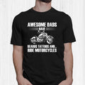 Bikergod Motorcycle Awesome Dad Have Beard Tattoos And Ride Motorcycles T-shirt, Crew-neck Sweatshirt, Hoodie, Tank Top, V-neck T-shirt Design 2D Full Printed Sizes S - 5XL - NABR283