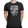 Bikergod Motorcycle Tattoos Beards And Motorcycles T-shirt, Crew-neck Sweatshirt, Hoodie, Tank Top, V-neck T-shirt Design 2D Full Printed Sizes S - 5XL - NABE220