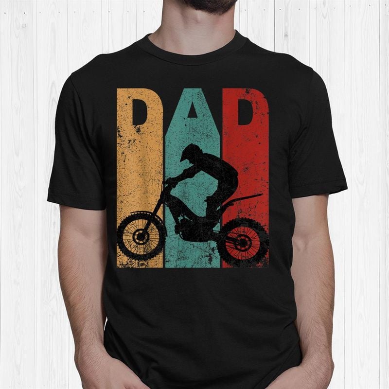 Bikergod Motorcycle Vintage Motocross Dad T-shirt, Crew-neck Sweatshirt, Hoodie, Tank Top, V-neck T-shirt Design 2D Full Printed Sizes S - 5XL - NABR284