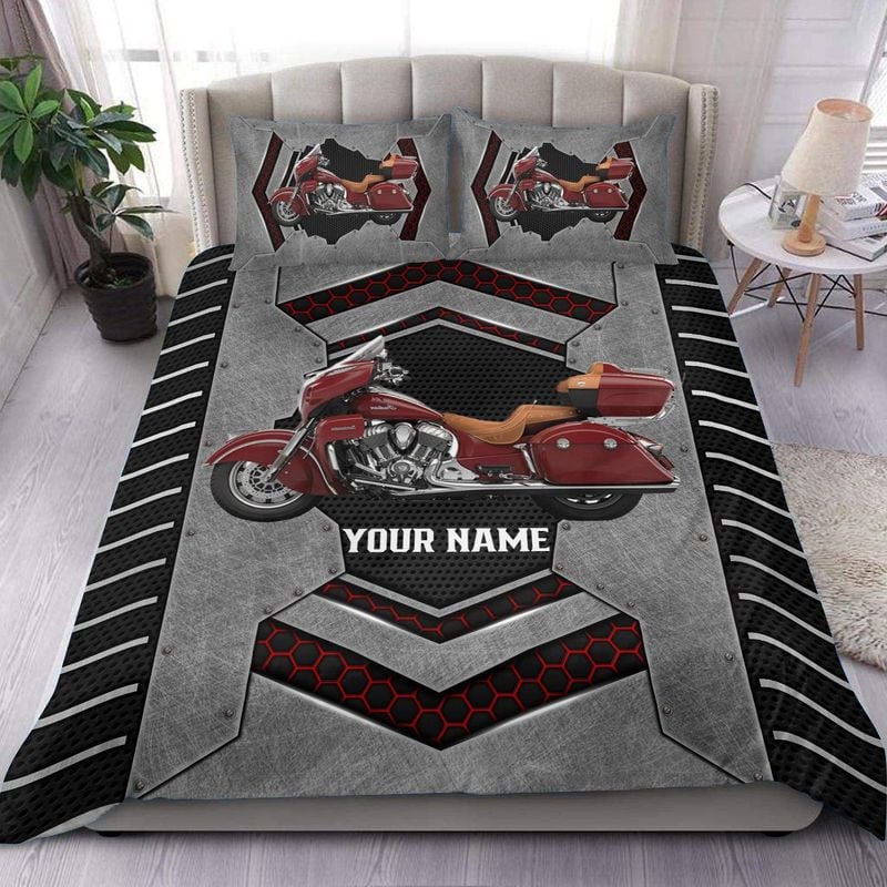 Bikergod Motorcycle Custom Name Bedding Set Cover Design 3D - NABJ166