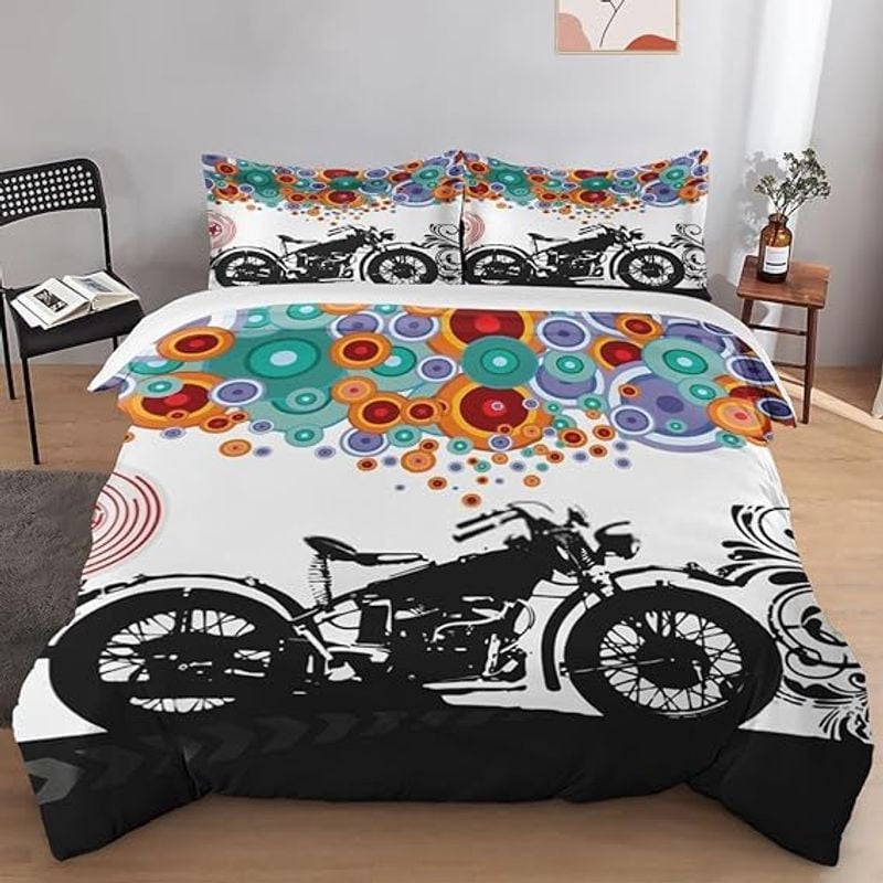 Bikergod Motorcycle Bedding Set Cover Design 3D - NABL322