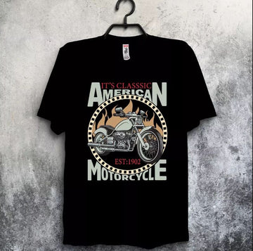 Bikergod Motorcycle It's Classic American Motorcycle T-shirt, Crew-neck Sweatshirt, Hoodie, Tank Top, V-neck T-shirt Design 2D Full Printed Sizes S - 5XL - NABK176