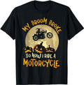 Bikergod Motorcycle My Broom Broke So Now I Ride A Motorcycle Halloween T-shirt, Crew-neck Sweatshirt, Hoodie, Tank Top, V-neck T-shirt Design 2D Full Printed Sizes S - 5XL - NABD401