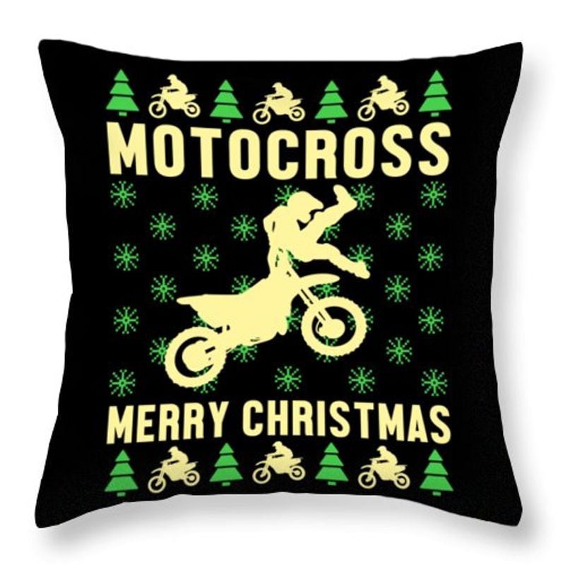 Bikergod Motorcycles Biker Motocross Merry Christmas Pillow Case Design 3D Full Printed NABE271
