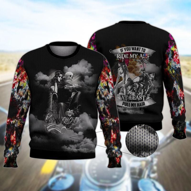 Bikergod Motorcycle Biker Couple Ride Or Die Ugly Sweater Design 3D Full Printed Sizes S - 5XL - NABL307