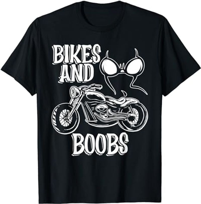 Bikergod Motorcycle Bikes And Boobs T-shirt, Crew-neck Sweatshirt, Hoodie, Tank Top, V-neck T-shirt Design 2D Full Printed Sizes S - 5XL - NABQ309