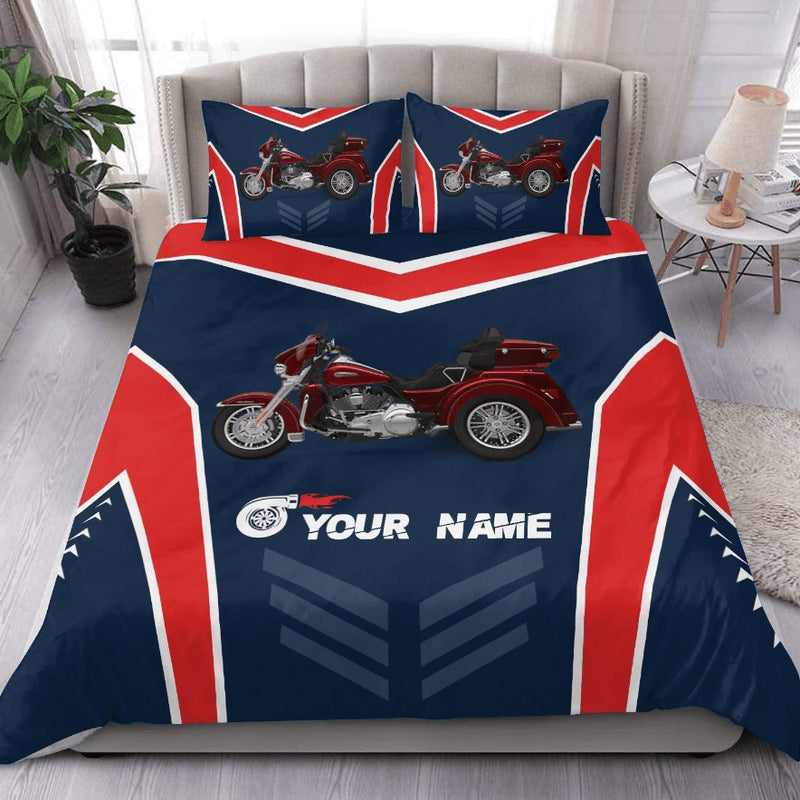 Bikergod Motorcycle Custom Name Bedding Set Cover Design 3D - NABJ151