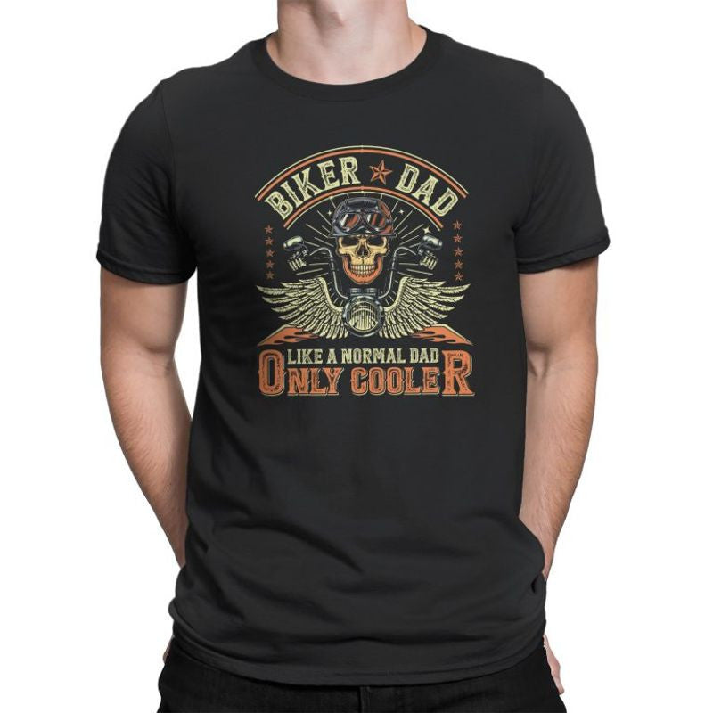 Bikergod Motorcycle Biker Dad T-shirt, Crew-neck Sweatshirt, Hoodie, Tank Top, V-neck T-shirt Design 2D Full Printed Sizes S - 5XL - NABE224