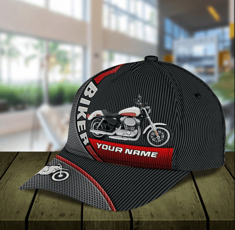 Bikergod Motorcycle Biker Custom Name Classic Cap NABJ173